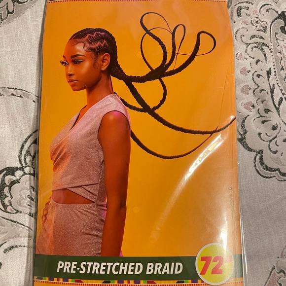 New X-pression Volume Pre-Stretched Braid Hair African Collection Length 72" #1B - Picture 4 of 4